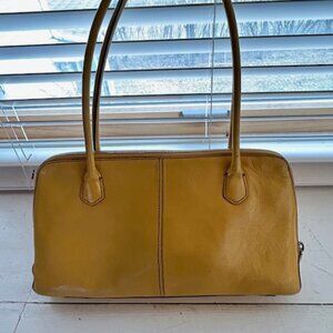 Vintage Baguette Mustard Leather HOBO Handbag